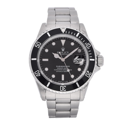 Rolex Stainless Steel 40mm Oyster Perpetual Submariner Date Watch Black 16610 1 of 7