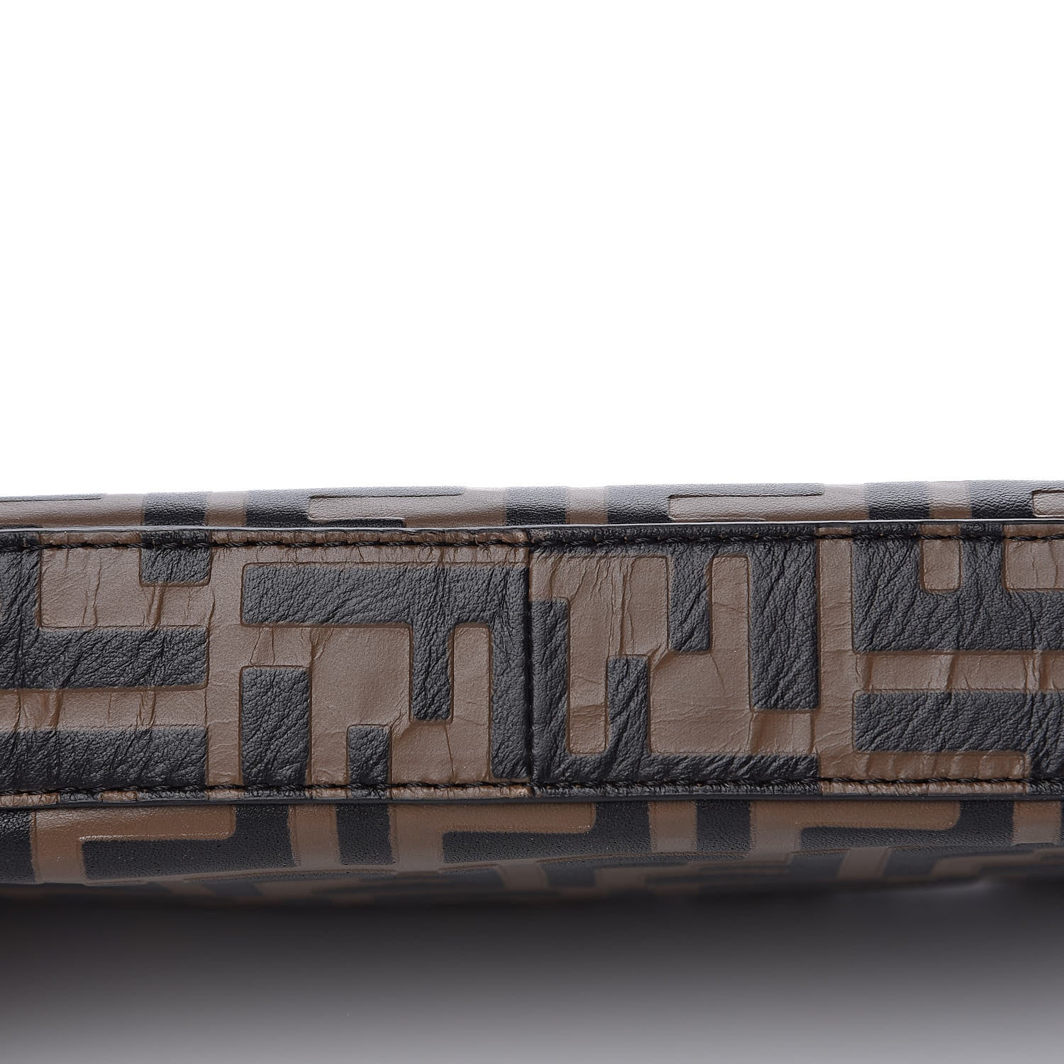 Fendi Vitello Soft F is Fendi Bi-Color FF 1974 Embossed Envelope Wallet On Chain with Pouches Maya Black 12 of 12