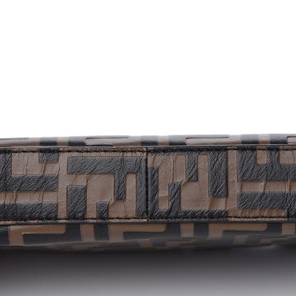 Fendi Vitello Soft F is Fendi Bi-Color FF 1974 Embossed Envelope Wallet On Chain with Pouches Maya Black 12 of 12