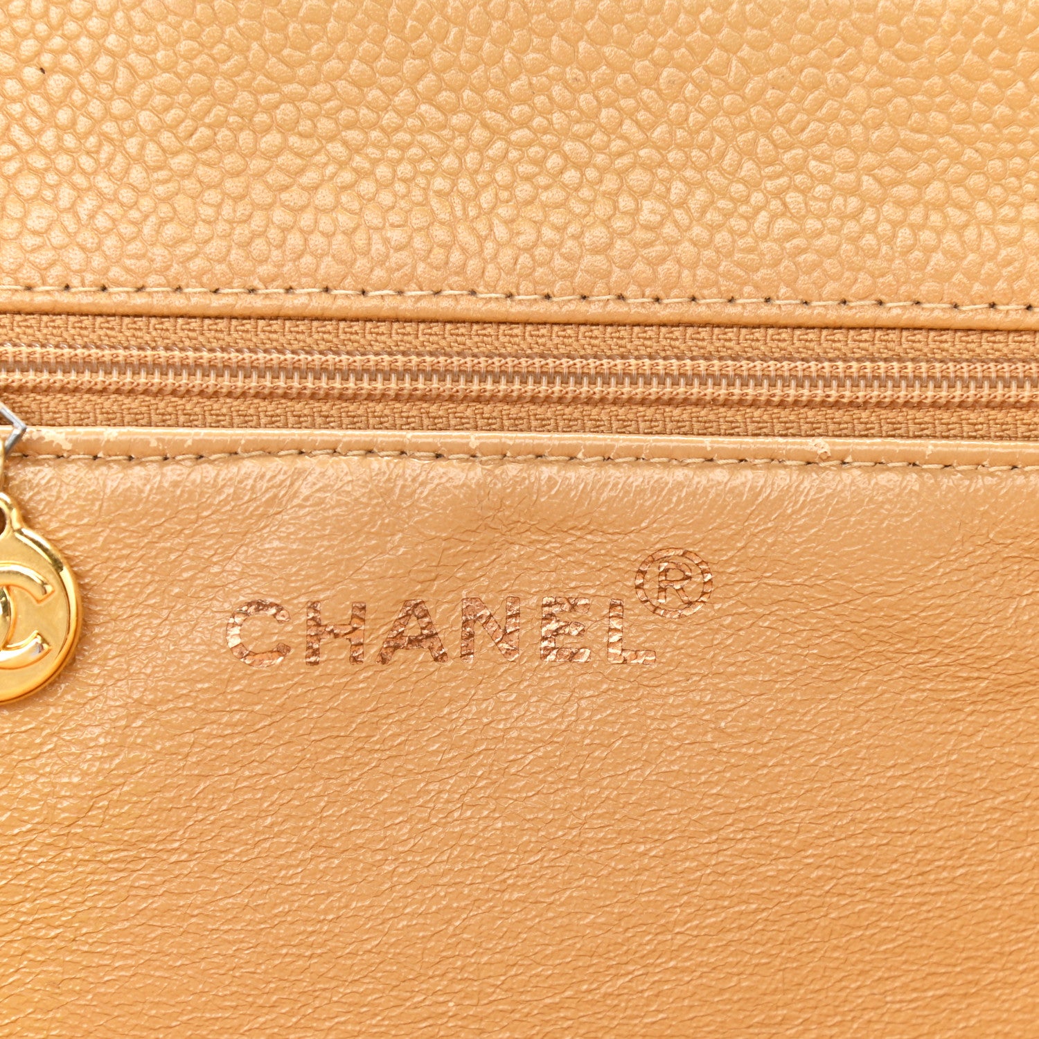Chanel Caviar CC Tote Beige 6 of 21