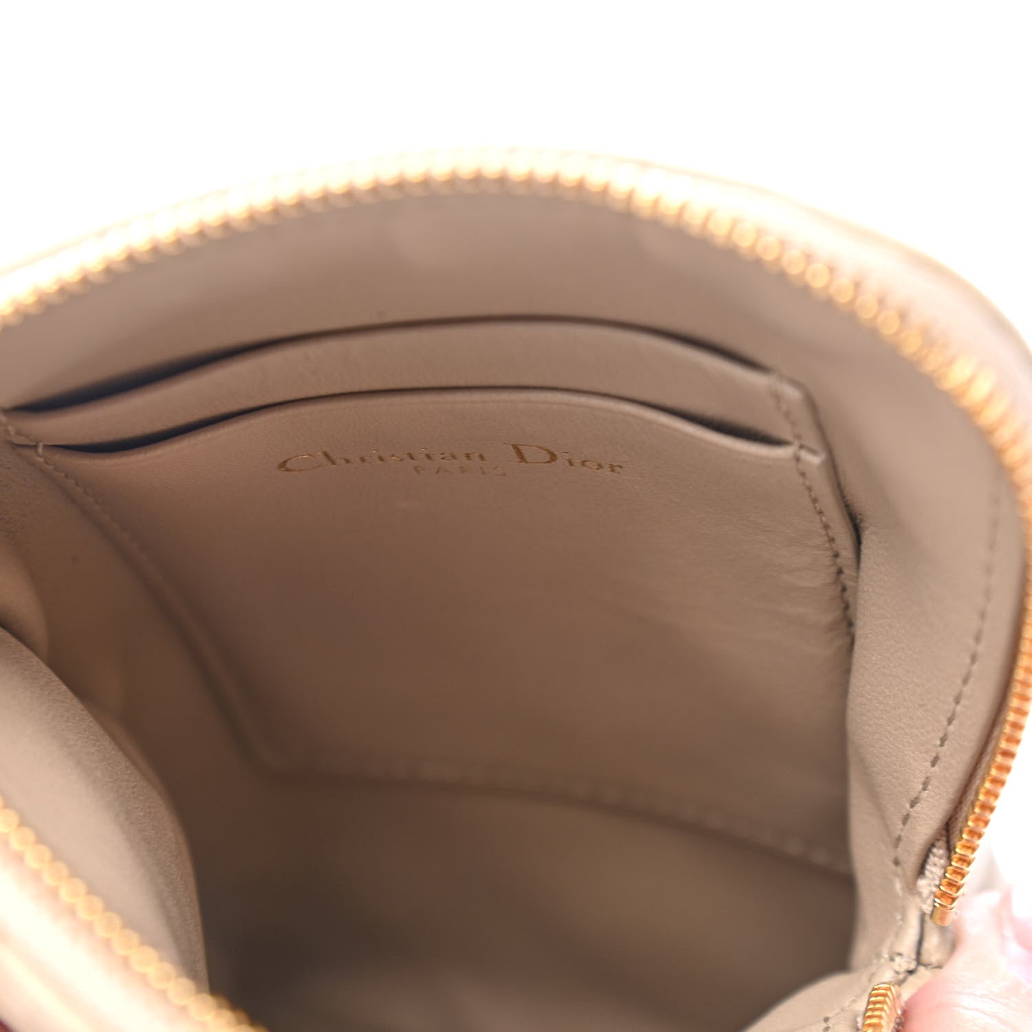 Christian Dior Supple Calfskin Cannage Caro Multifunctional Pouch Beige 4 of 4