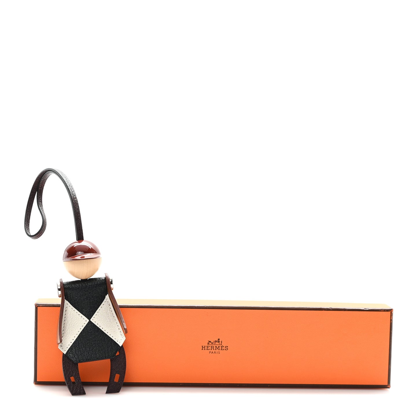 Chevre Mysore Barenia Jockey Bag Charm Rouge Sellier Black Mushroom Fauve