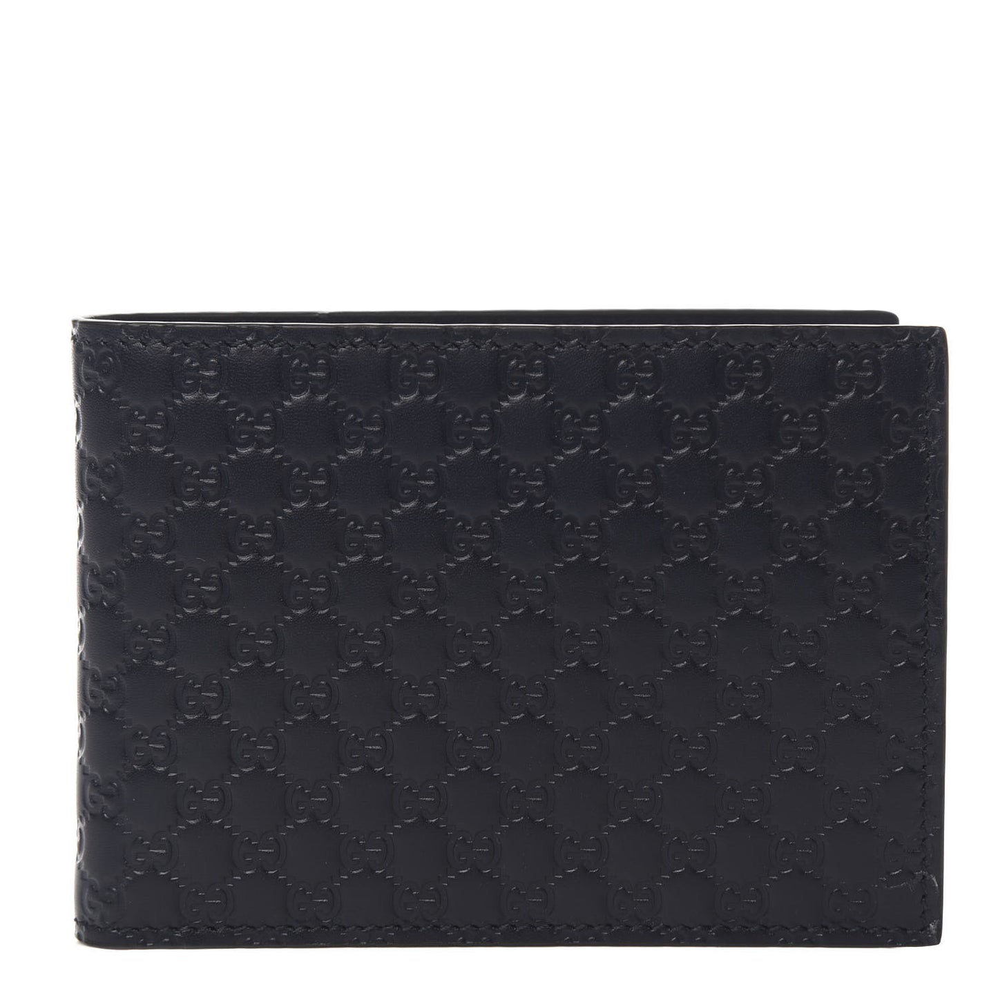Microguccissima Bi-Fold Wallet Navy Blue