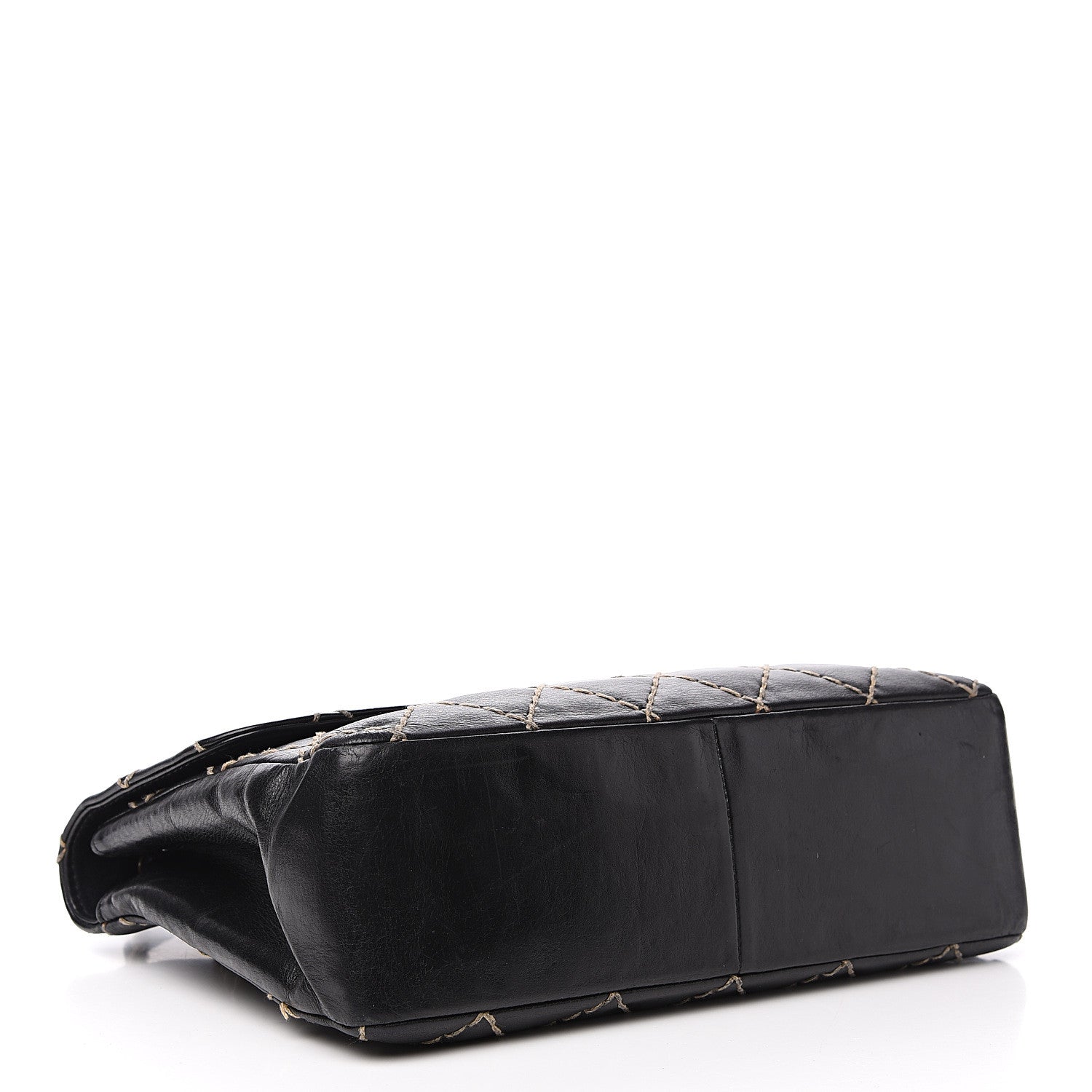 Chanel Calfskin Wild Stitch Jumbo Flap Black 3 of 16