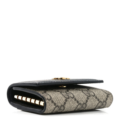 Gucci Dollar Calfskin GG Supreme Monogram GG Marmont 6 Key Holder Case Black Beige Ebony 4 of 7