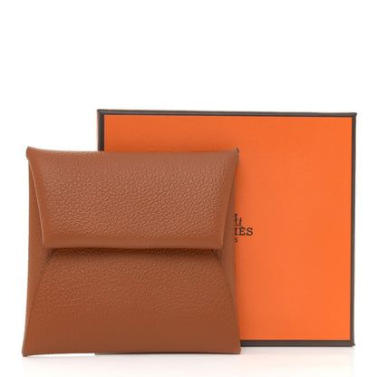 Hermes Evercolor Bastia Verso Coin Purse Gold Beige De Weimar 10 of 10