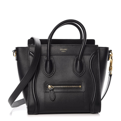 Celine Smooth Calfskin Nano Luggage Black 1 of 8