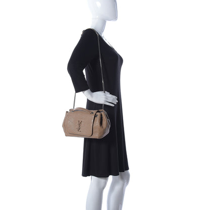 Saint Laurent Vintage Lambskin Chevron Monogram Small Nolita Peru 2 of 8