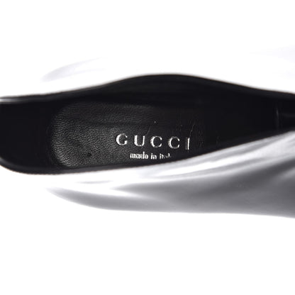 Gucci Regent Calfskin Kim Lace Up Ankle Boots 37 Black 9 of 11