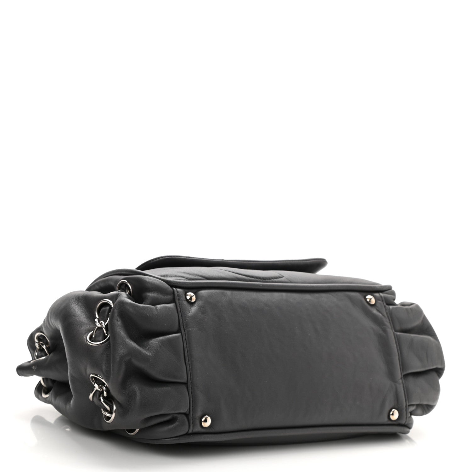 Chanel Lambskin Diagonal Ligne Accordion Flap Grey 4 of 10