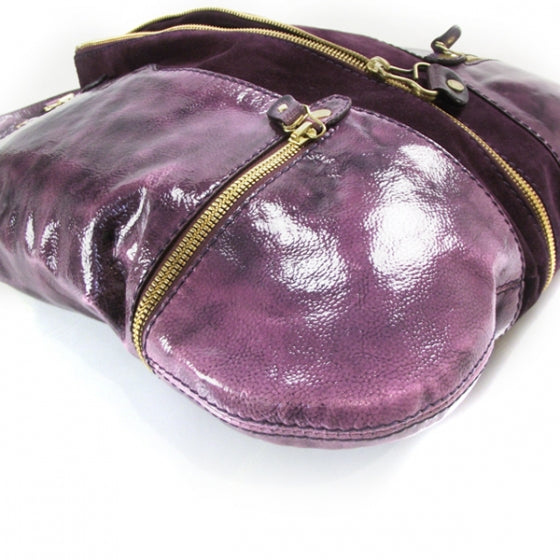 Jimmy Choo Patent Suede Monna /L Tote Purple 5 of 9