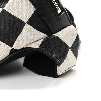 Saint Laurent Canvas Classic Belt Bag Black White 10 of 13