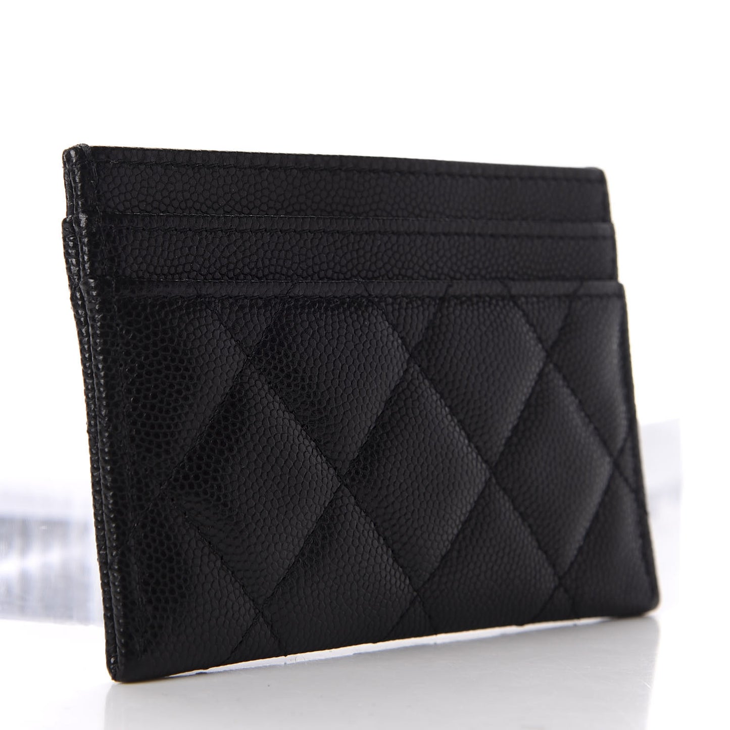 Caviar Quilted My Everything Card Holder Black