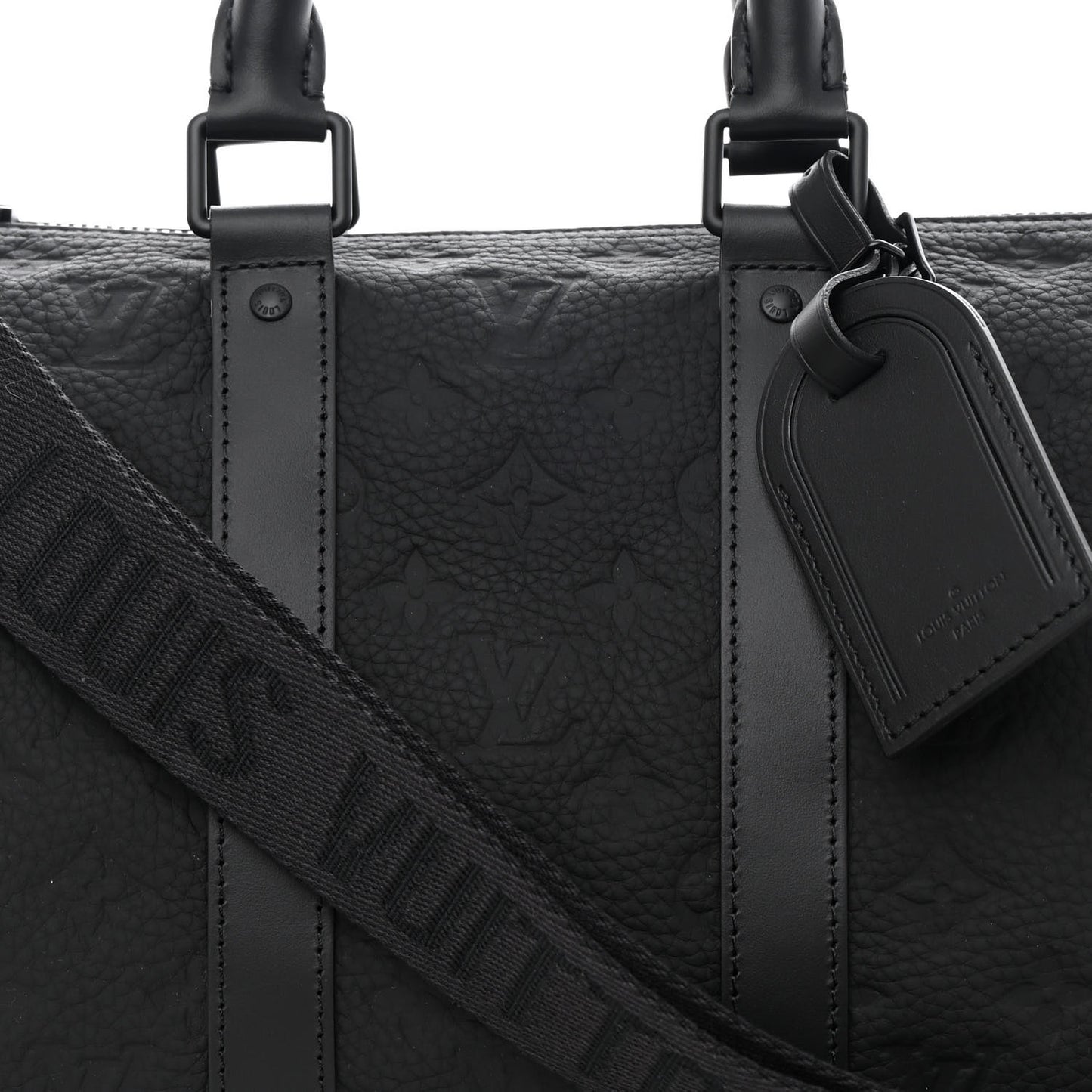 Monogram Taurillon Keepall Bandouliere 35 Black