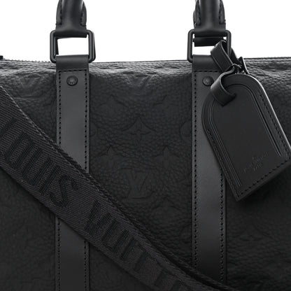 Louis Vuitton Monogram Taurillon Keepall Bandouliere 35 Black 7 of 10