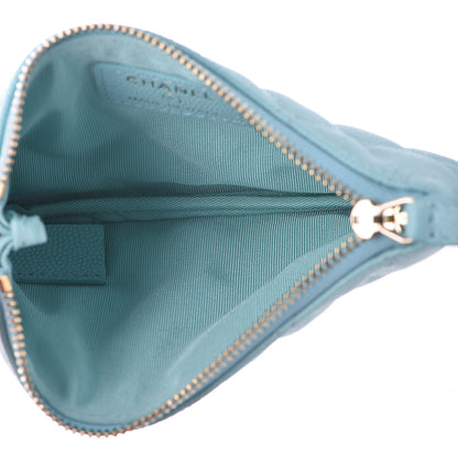 Chanel Caviar Quilted Small Cosmetic Case Light Blue 5 of 10