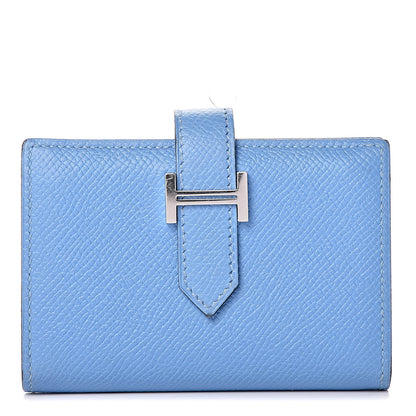 Hermes Epsom Mini Bearn Wallet Bleu Paradis 1 of 8