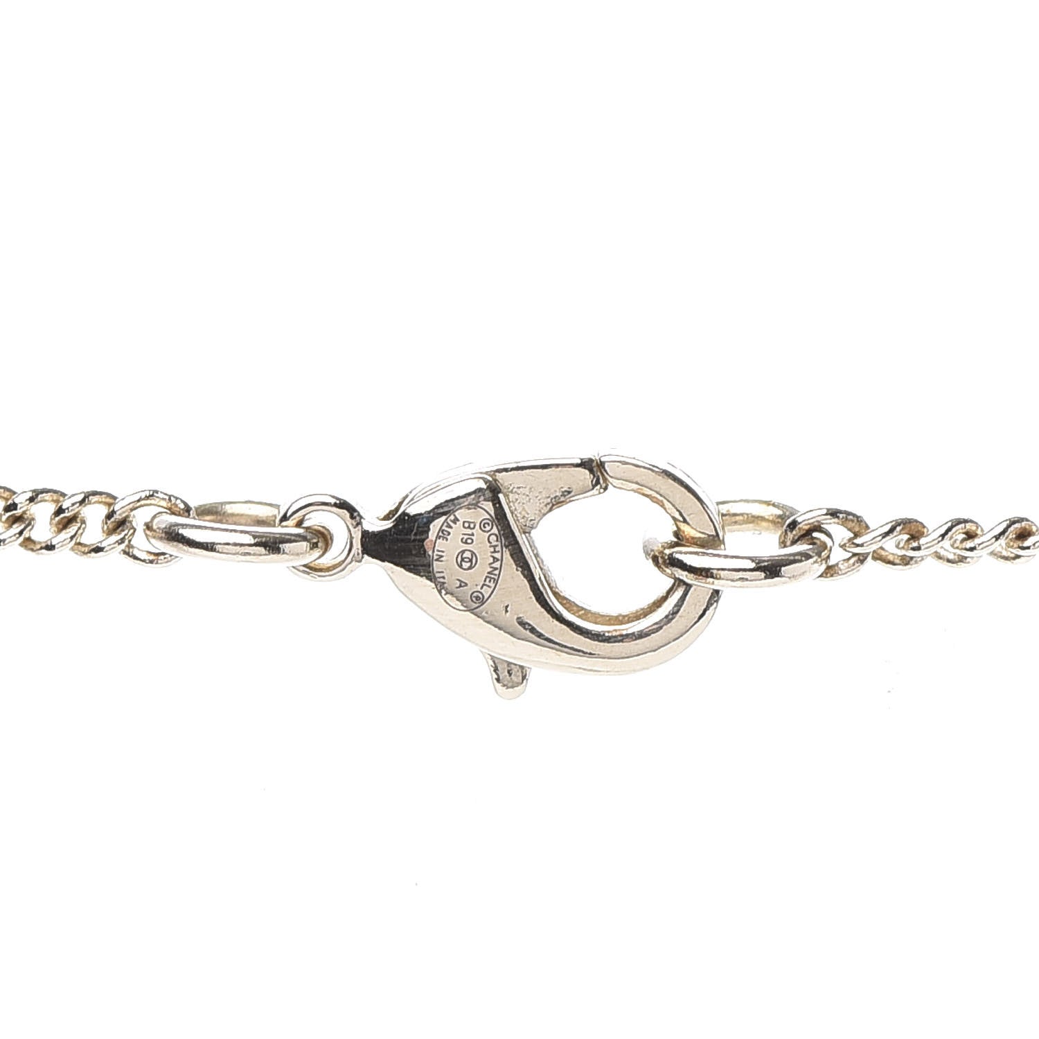 Chanel Crystal Quilted CC Pendant Necklace Gold 5 of 5