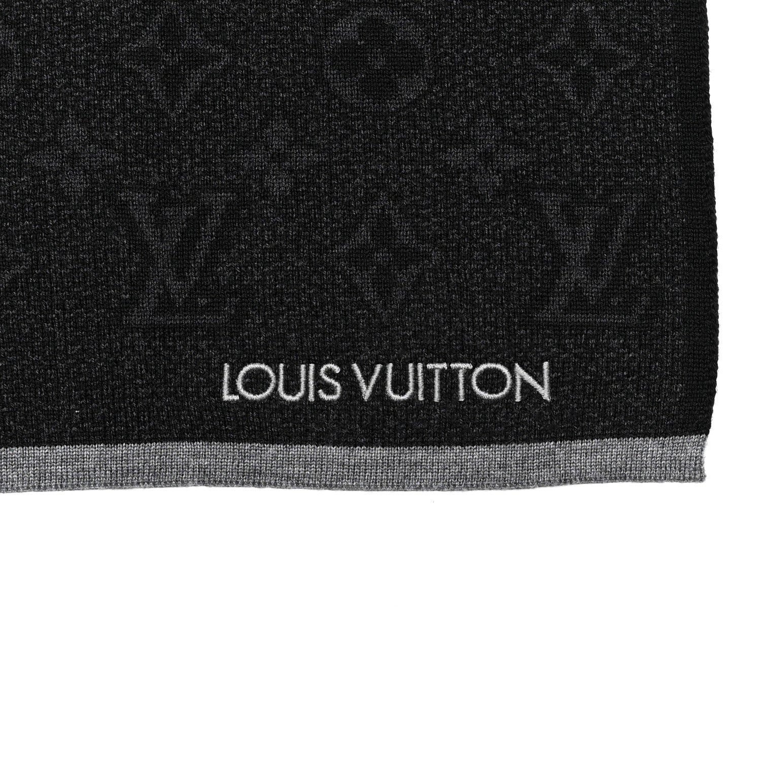 Louis Vuitton Wool My Monogram Eclipse Scarf Grey 3 of 4