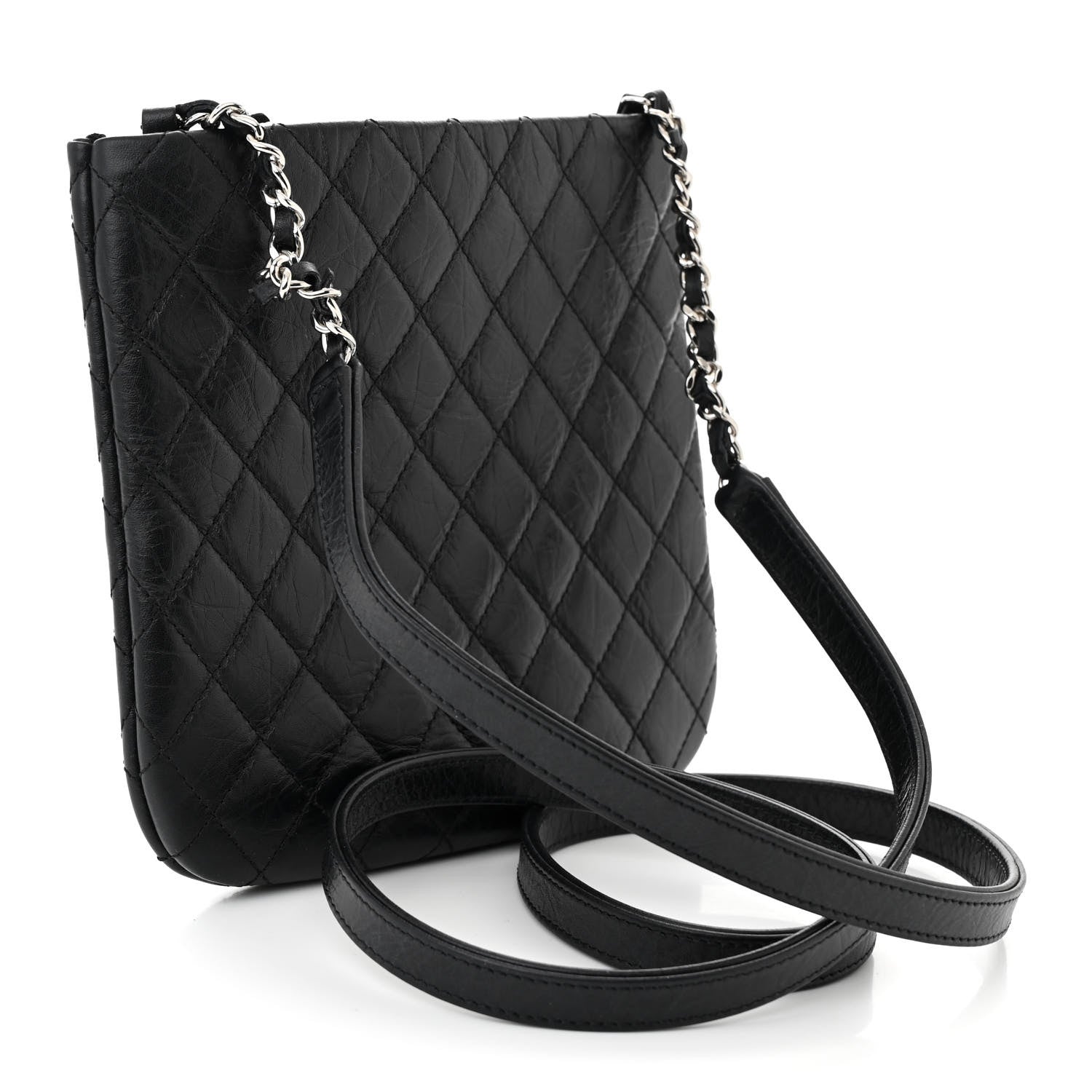 Chanel Aged Calfskin Quilted Crossbody Bag Black 3 of 10