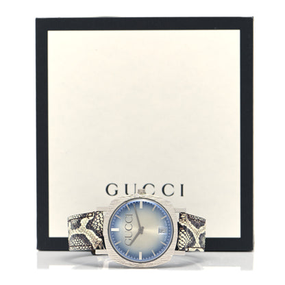 Gucci Stainless Steel Calfskin 36mm Pantheon Quartz Watch Blue 5 of 5