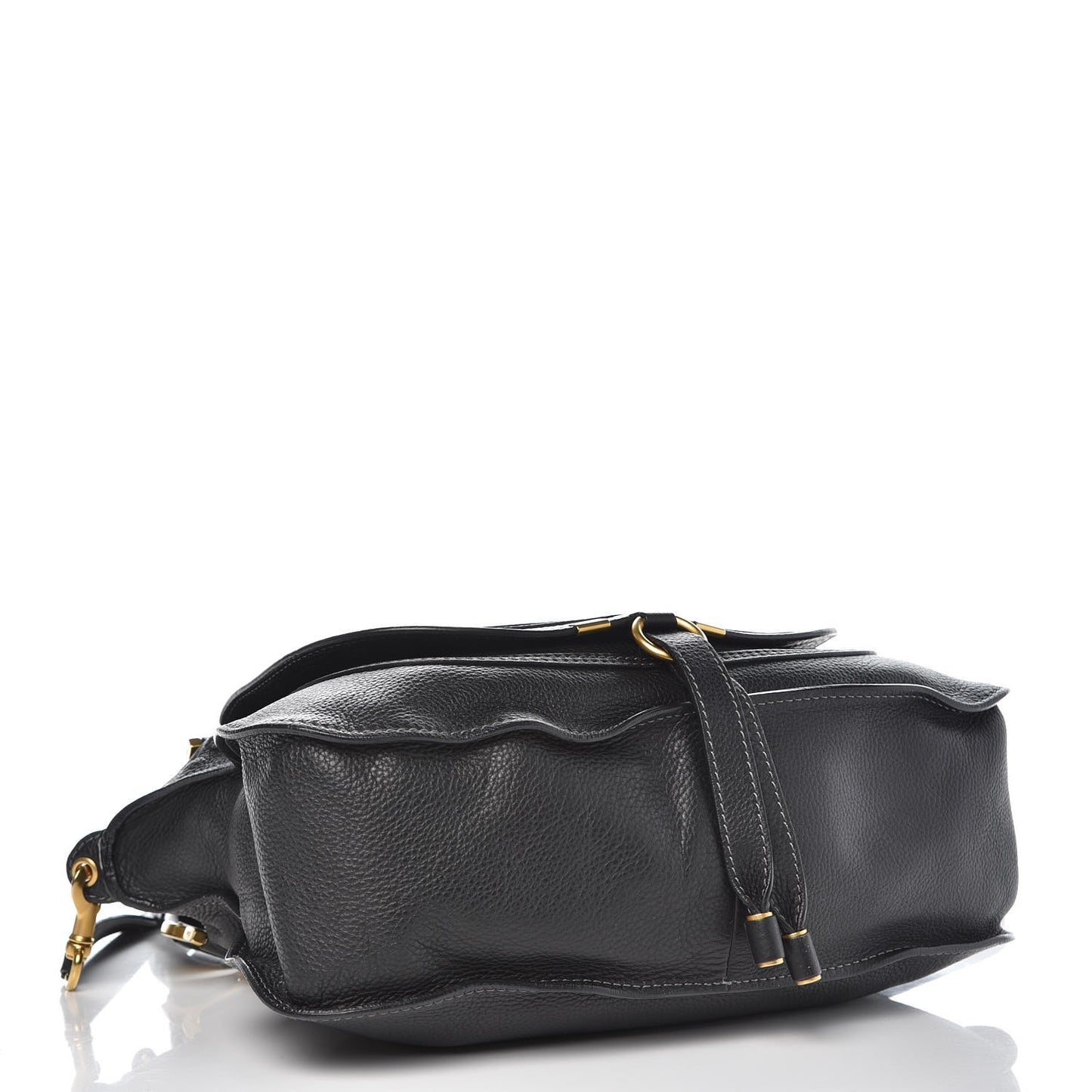 Calfskin Medium Marcie Satchel Black