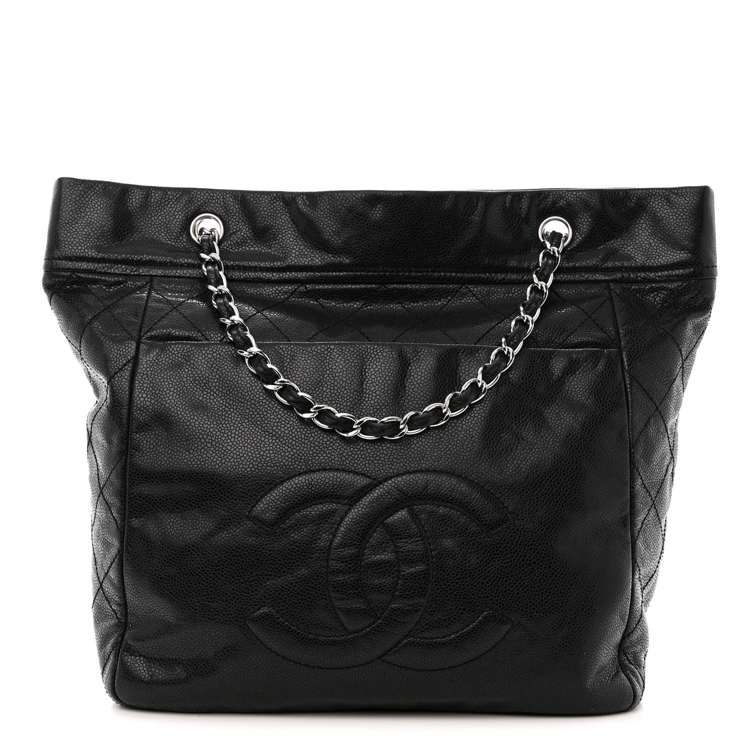 Chanel Soft Caviar Large Timeless CC Shoulder Bag Black 1 of 10