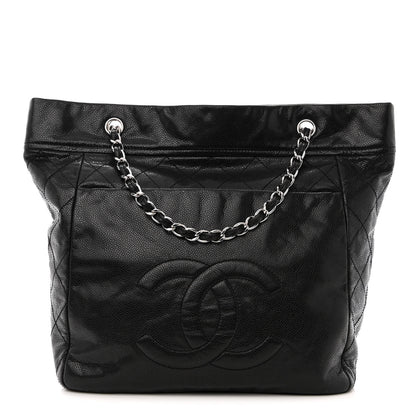 Chanel Soft Caviar Large Timeless CC Shoulder Bag Black 1 of 10