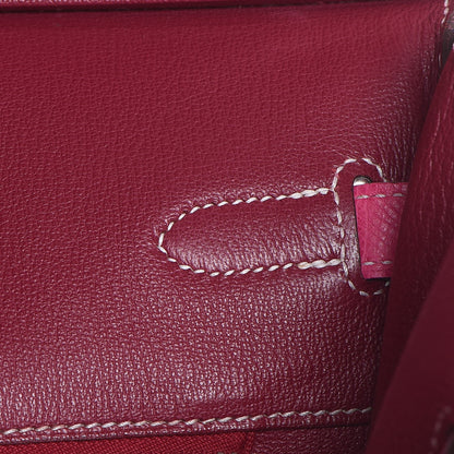 Hermes Epsom Candy Birkin 35 Rose Tyrien Rubis 12 of 46