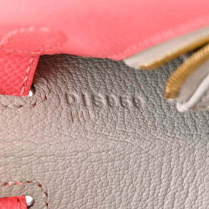 Hermes Epsom Horseshoe Kelly Sellier 25 Rose Azalee Gris Perle 6 of 10