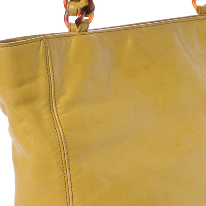 Chanel Lambskin Bekko Chain CC Shopping Tote Chartreuse 27 of 28