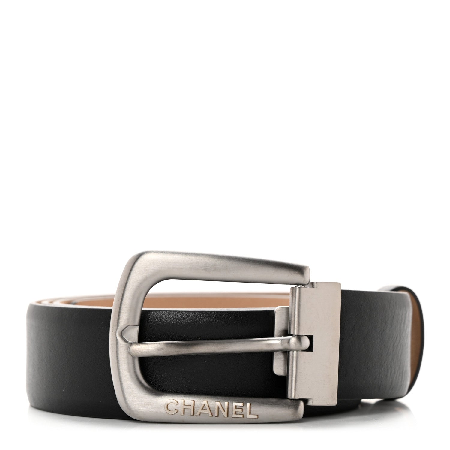Chanel Calfskin Belt 95 38 Black 1 of 7