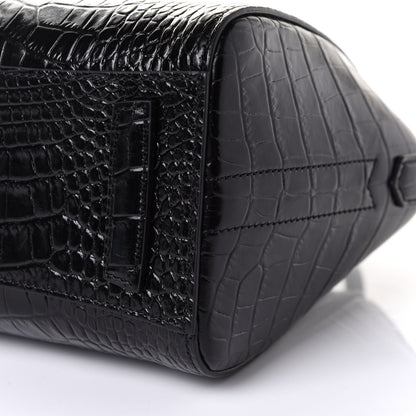 Givenchy Calfskin Crocodile Embossed Mini Antigona Black 10 of 13