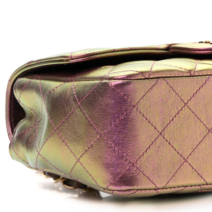 Chanel Iridescent Lambskin Quilted Mini Rectangular Flap Purple 8 of 9