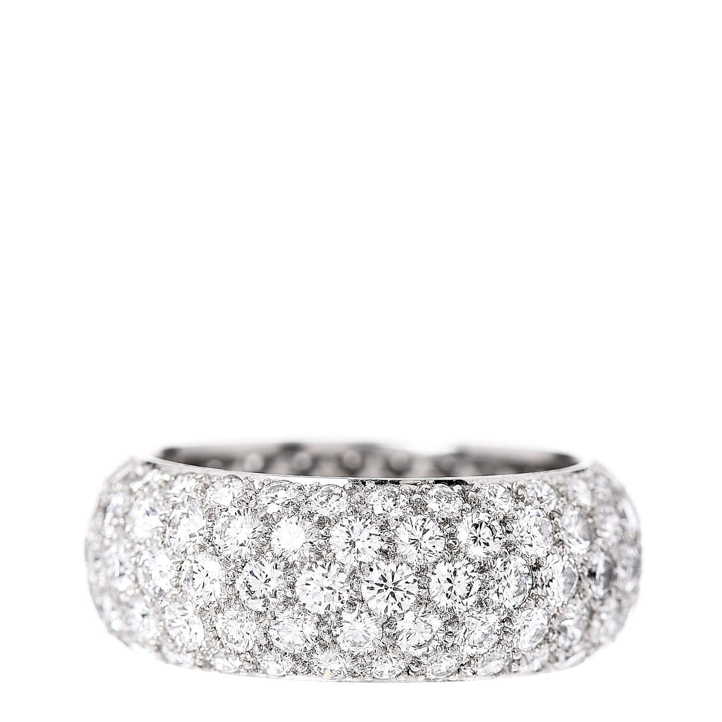 Platinum Diamond Five Row Etoile Band Ring 52 6