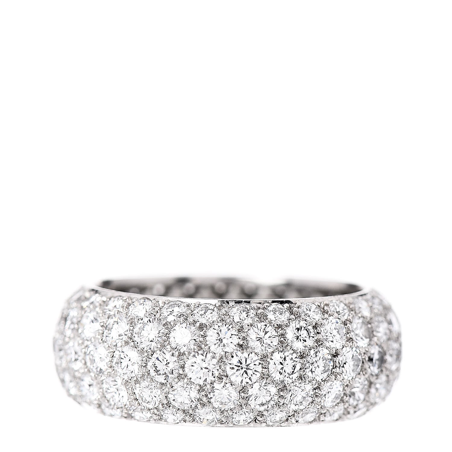 Tiffany Platinum Diamond Five Row Etoile Band Ring 52 6 3 of 5