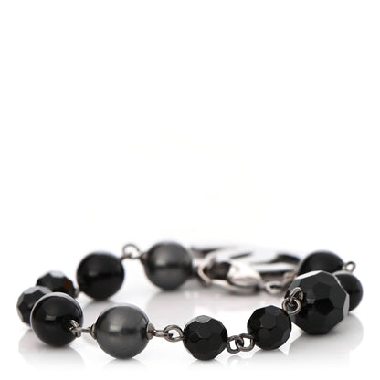 Chanel Beaded CC Bracelet Black 1 of 4
