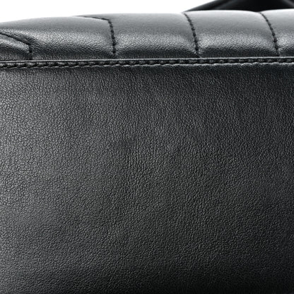 Saint Laurent Calfskin Y Quilted Monogram Monochrome Small Loulou Chain Satchel Black 13 of 17