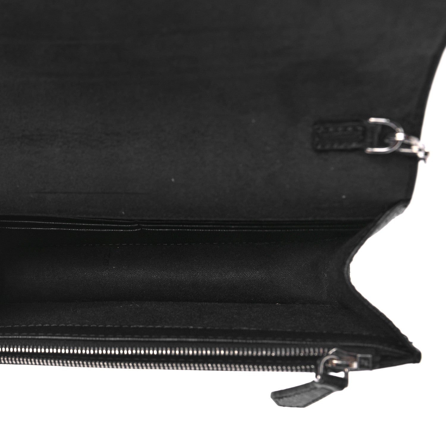 Fendi Vitello Elite Mink Fur Studded Karlito Tube Wallet on Chain Black 5 of 7