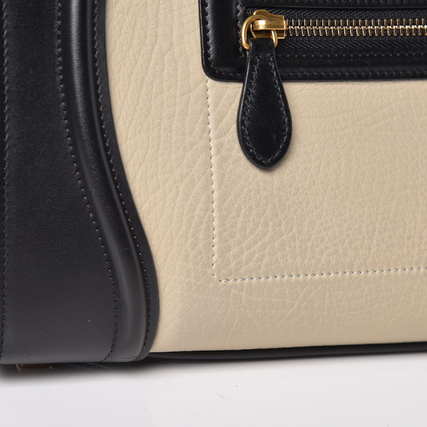 Celine Elephant Calfskin Mini Tri-Color Luggage Chalk 8 of 11
