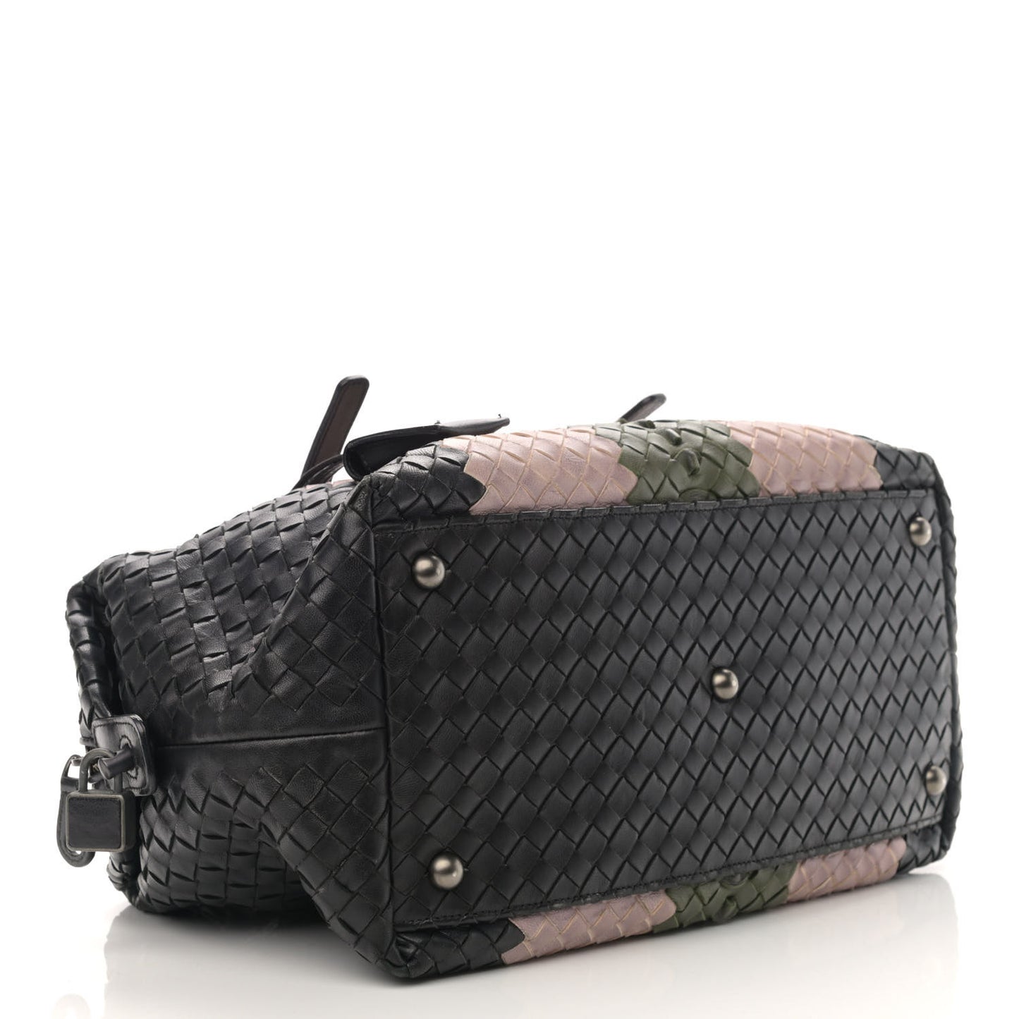 Nappa Intrecciato Rings Satchel Multicolor