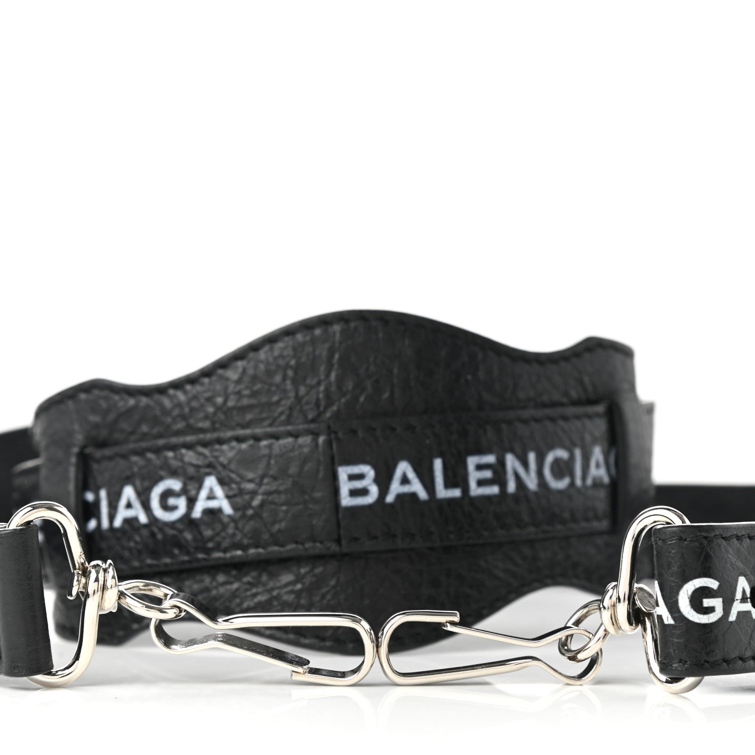 Balenciaga Agneau Classic Hardware Logo Shoulder Strap Black 3 of 4