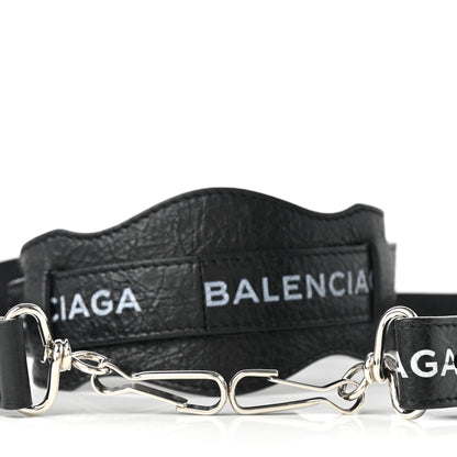Balenciaga Agneau Classic Hardware Logo Shoulder Strap Black 3 of 4