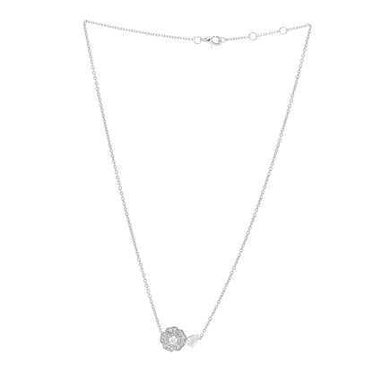 Chanel 18K White Gold Diamond Camelia Precieux Necklace 3 of 6