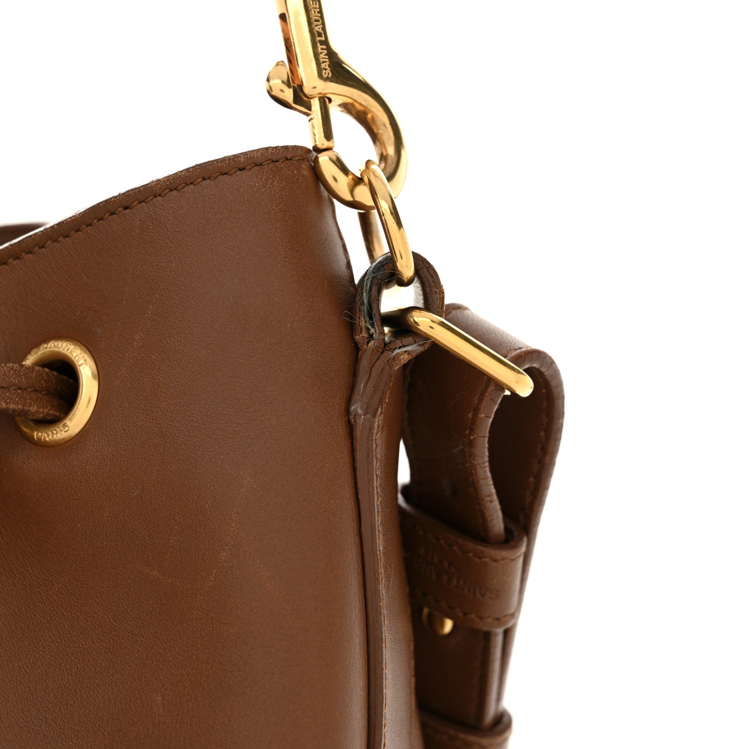 Saint Laurent Calfskin Large Emmanuelle Bucket Bag Cognac 14 of 18