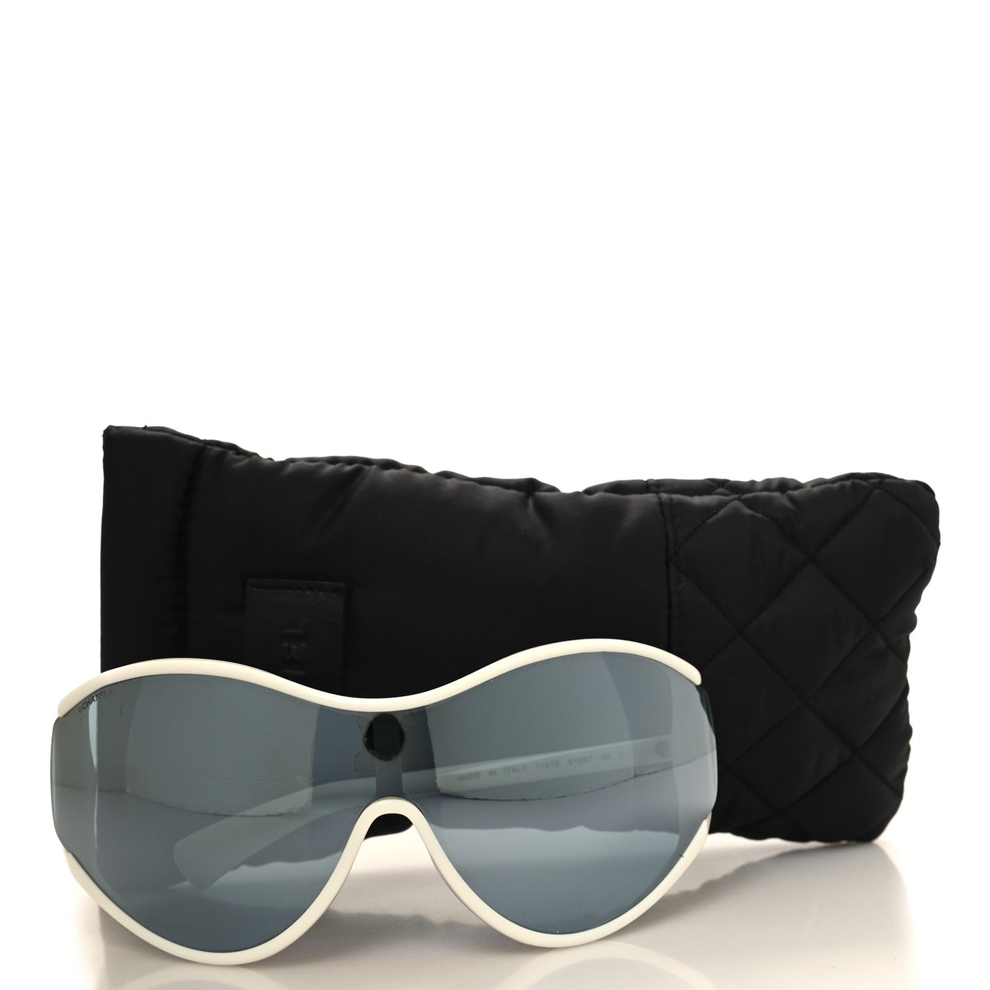 Acetate Mirror Shield Sunglasses White