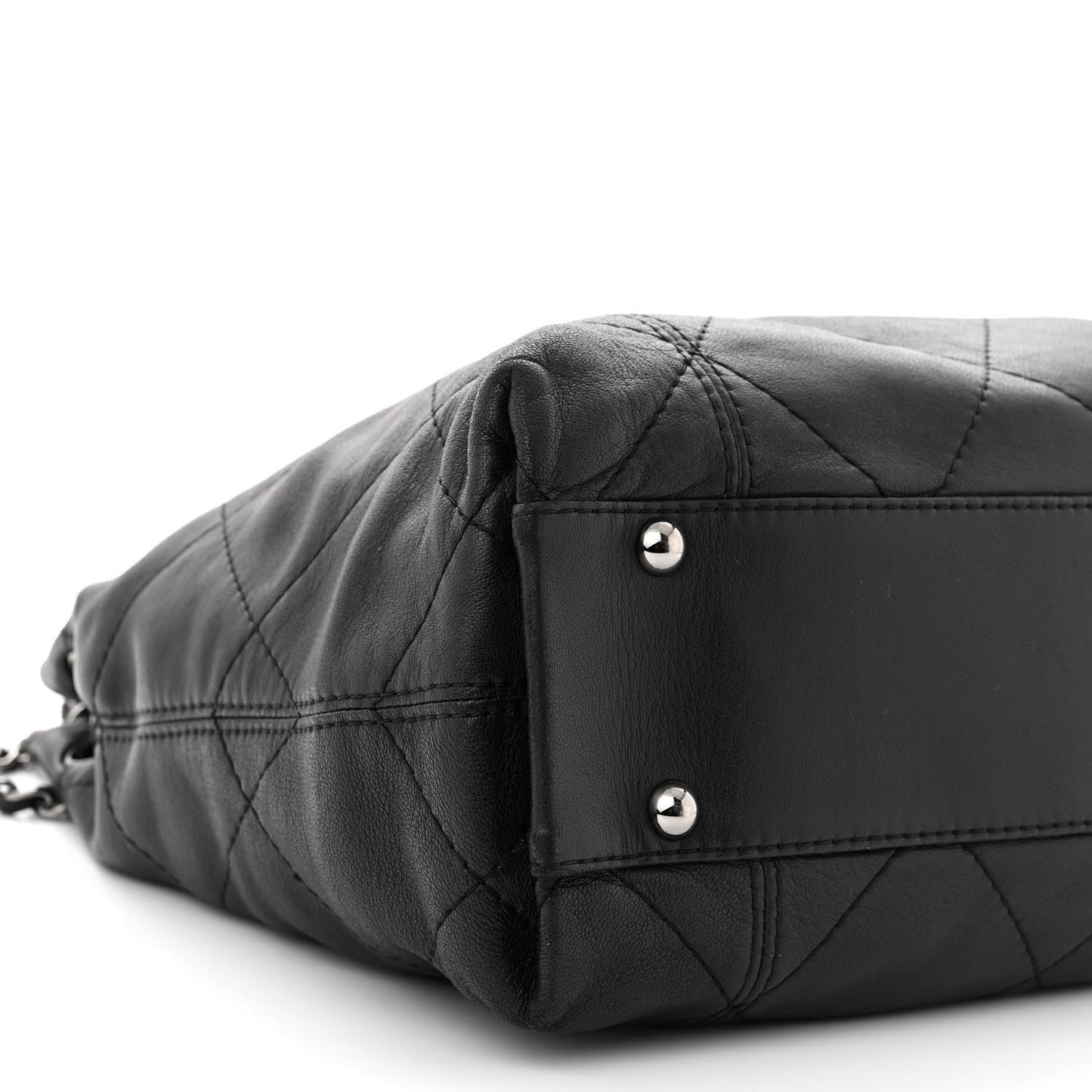 Lambskin Quilted Small Soft Touch Shoulder Bag Black