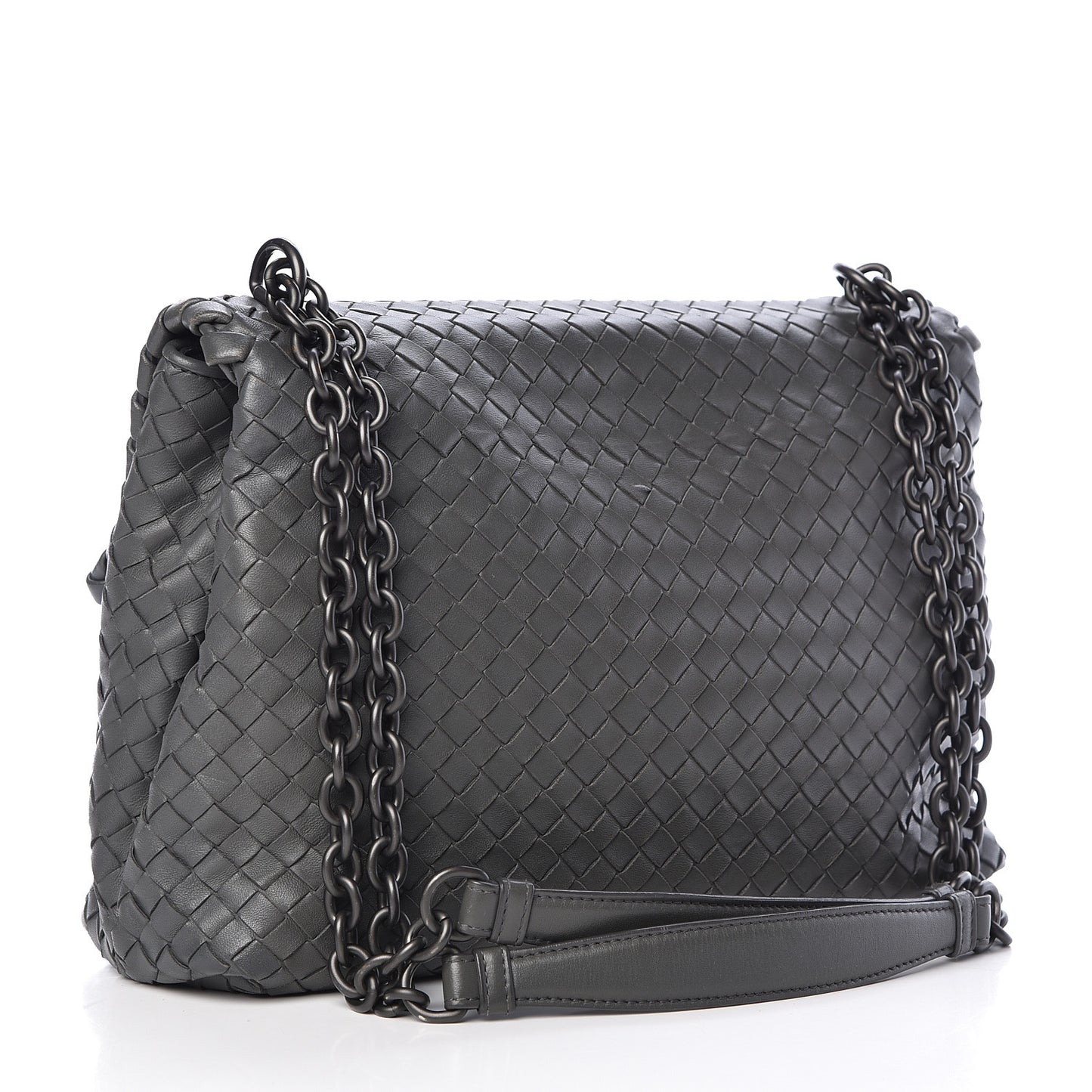 Nappa Intrecciato Large Olimpia Bag Light Grey