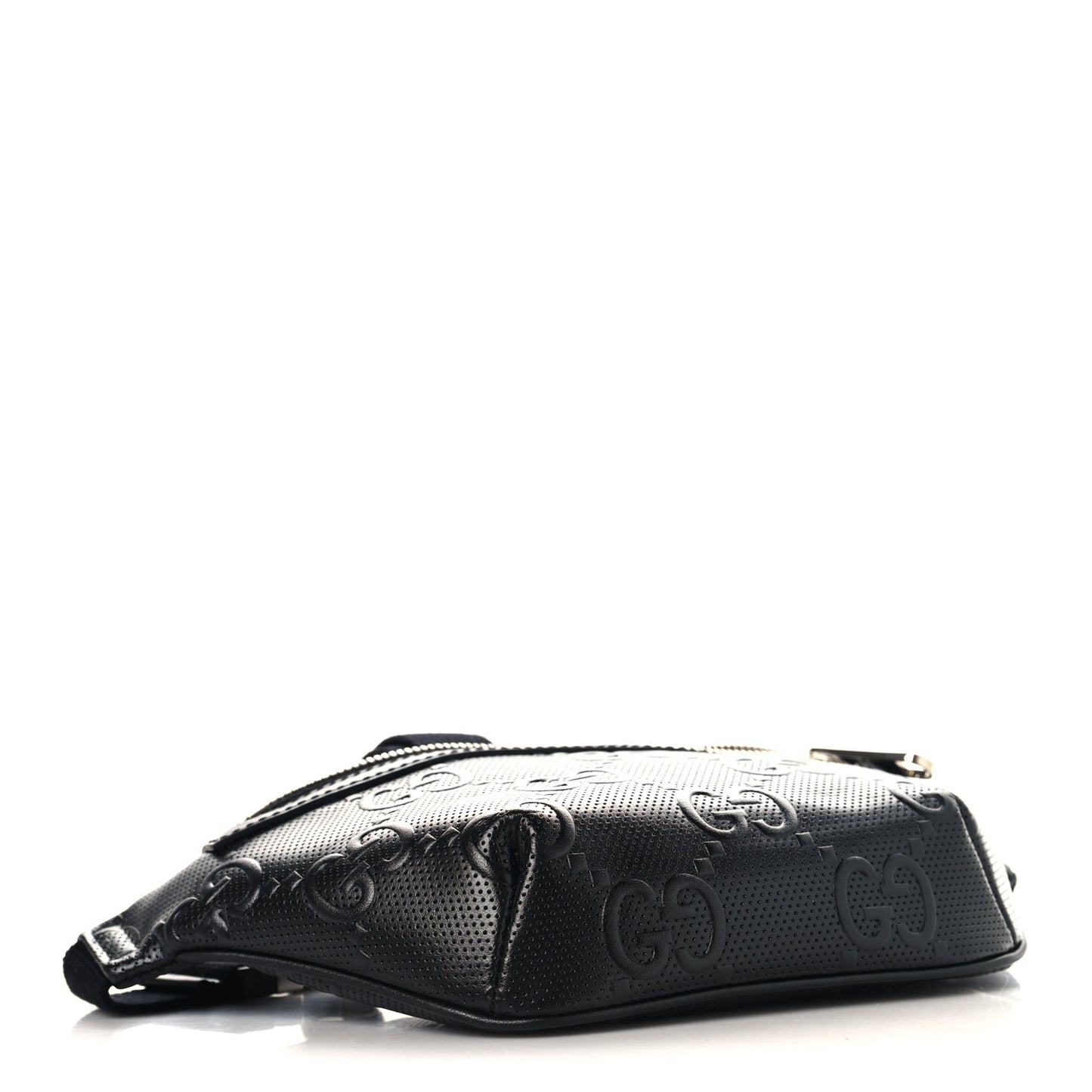 Calfskin GG Tennis Embossed Belt Bag Black