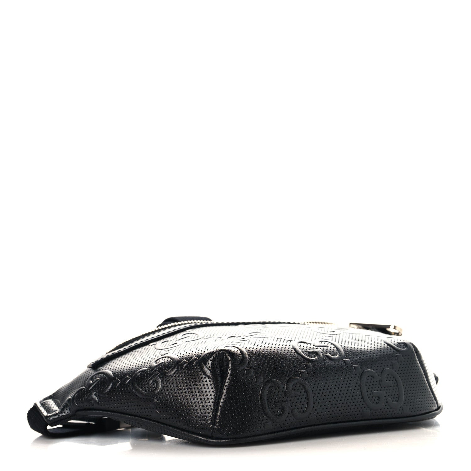 Gucci Calfskin GG Tennis Embossed Belt Bag Black 4 of 10